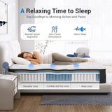 Avenco California King 12 Inch Hybrid Mattress - Medium Firm, CertiPUR-US Foam, Pressure Relief, Motion Isolation, Breathable Fabric Avenco