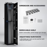 Emasme Gun Safe,Gun Safes & Cabinets Heavy-Duty Gun Safe for Home Rifle Pistols and Shotguns, Gun Cabinet Lock with Adjustable Rack, Pockets and Removable Shelf and Gun Rack Emasme