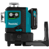 Makita SK700GDNAJ 12V max CXT® Lithium-Ion Cordless Self-Leveling 360° 3-Plane Green Laser Kit (2.0Ah), Class II, 510-530 nm, <2 mW Makita