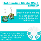 20 Pcs Sublimation Wind Spinner Blanks 3 Inch Heat Press Transfer Sublimation Blank Gift DIY Crafts Sublimation Ornaments for Indoor Outdoor Garden Yard Decoration Telooco