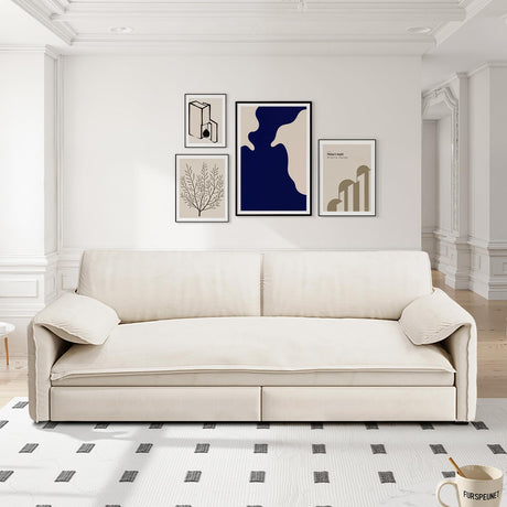 Lyngins 66" Queen Sleeper Sofa,Velvet Convertible Sofa Bed Queen, 3-in-1 Pull Out Couch Bed, Sleeper Loveseat for Small Spaces, Living Room, Office, Apartment Lyngins