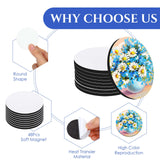 Saysurey Sublimation Magnet Blanks Set 48 Pcs Personalized Sublimation Blank Refrigerator Magnet with 48 Pcs Round Blanks Sublimation Fridge Magnets for Home Kitchen Office Decoration, 1.97'' x 1.97'' Saysurey
