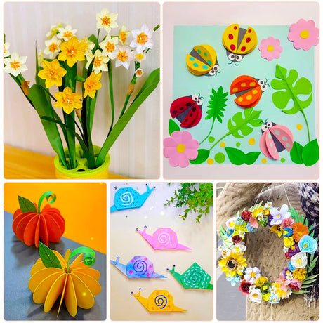 IOOLEEM Origami Paper, 200 Sheets, 20 Colors, 6 Inch Square, Double Sided Colored paper. IOOLEEM