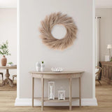 Sggvecsy Pampas Grass Wreath 26’’ Faux Pampas Wreath for All Seasons Artificial Pampas Wreath Christmas Decor Boho Wall Decor for Front Door Farmhouse Fall Autumn Xmas Spring Wreath Decoration (Brown) Sggvecsy