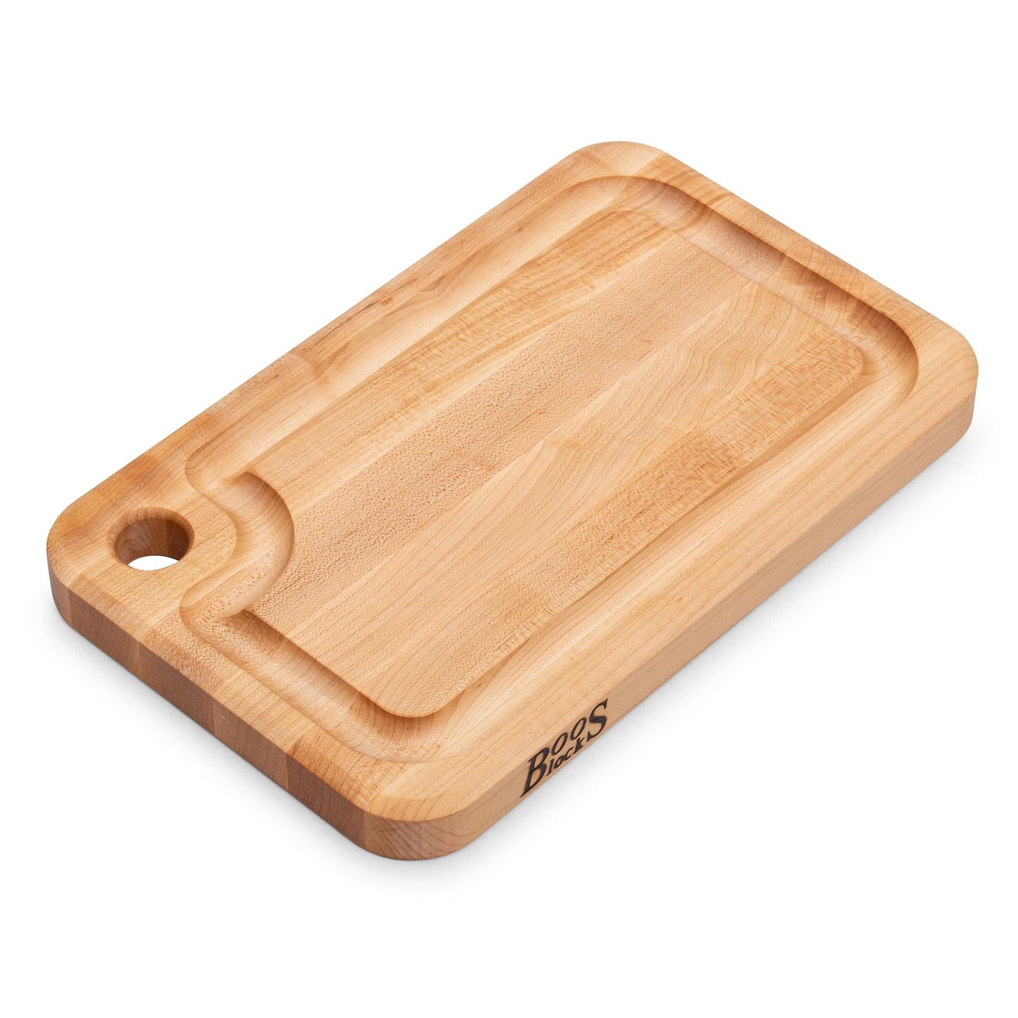 John Boos Boos Block Prestige Series Large Reversible Wood Cutting Board, 1 1/4-Inch Thickness, 16" x 10" x 1 1/4", Maple