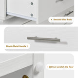 DWVO 6 Drawer Dresser with LED Light, Modern Dresser Chest of Drawers for Closet, Wide Drawer Organizer Cabinet with Top Storage Shelf, White DWVO