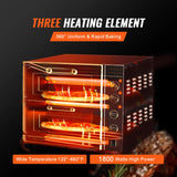 VEVOR Commercial Pizza Oven Countertop, 14" Double Deck Layer, Stainless Steel Electric Pizza Oven with Stone and Handle, Multipurpose Indoor Pizza Maker for Restaurant Home Pretzels Baked VEVOR