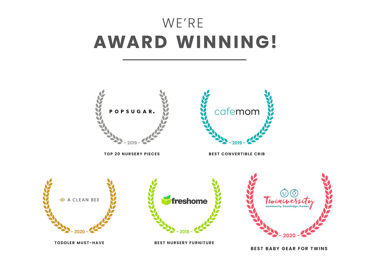 Delta Children Heartland 4-in-1 Convertible Crib - Greenguard Gold Certified, Bianca White Delta Children