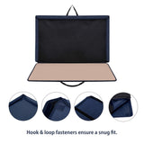 Becko US Puzzle Board with Trays & Cover Portable Jigsaw Puzzle Case Puzzle Storage Puzzle Saver, Non-Slip Surface, for Up to 1000 Pieces (Dark Blue & Khaki) Becko US