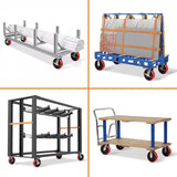 HANDSAMMU 8 inch Industrial Caster, Polyurethane on Polypropylene Wheel- Casters Set of 4 Heavy Duty - 4800LB Total Capacity -Widely Used in DIY Projects, Industrial Equipment（2Rigid&2Swivel） Handsammu