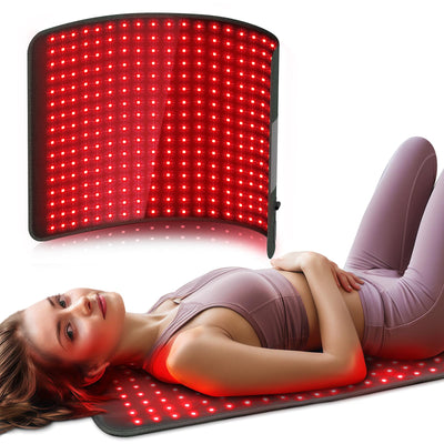 Comfytemp 24'' x 17'' Large Red Light Therapy Pad for Body, FSA HSA Eligible Near Infrared Light Therapy Pad with 320 LEDs, 48W Light Wrap for Back Waist Joint Muscle Pain Relief, 660nm & 850nm