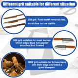 3 Pieces Diamond Sharpening Stone Diamond Knife Sharpener Plate Honing Whetstone for Kitchen Sharpening Dull, Blunt or Tired Edges (250/600/ 1200 Grit) Zhehao