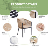 Soohow Outdoor Furniture Set for 2, Outdoor Dining Set Patio Chairs 2 Piece, Rattan Wicker Patio Furniture Chairs with Cushions for Garden, Deck, Backyard, Poolside Soohow