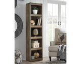 Signature Design by Ashley Trinell Rustic Entertainment Center Pier Bookcase with 3 Adjustable Shelves, Natural Brown Signature Design by Ashley