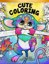 Cute Coloring Book For Adults and Teens: Adorable Fantasy Animals To Color WoodArtSupply
