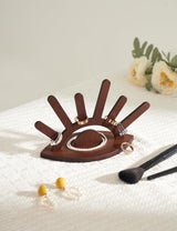 Oaque Wooden Ring Holder, Evil Eye Ring Display Wood Ring Stand, Cute Jewelry Display for Ring Display Stand, Christmas Birthday Engagement Gift for Women Her Oaque