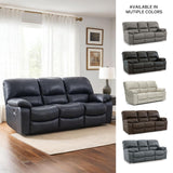 Signature Design by Ashley Leesworth Modern Power Reclining Sofa with USB Charging Ports, Blue Signature Design by Ashley