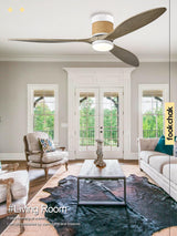 60in Boho White Ceiling Mount Fan Light Dimmable with Remote Control 3 Blade Hemp Rope Ceiling Fan with Light Coastal Weathered Wood Ceiling Fan Outdoor for Balcony Kitchen Bedroom, F22 FookChak