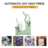 Giraffe Auto Hat Heat Press Machine, Automatic Hat Press Heat Machine for Caps T-Shirts Bags, DIY Sublimation Hat Press Cap Press Auto Open & Release & Digital Press Knob-Style Control Panel (Green) Giraffe