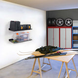 Wallmaster Garage Wall Shelf 2 Pack 23.6"x11.8" Wall Mount Heavy Duty Metal Shelves Mesh Storage Rack for Garage, Office, Basement and Kithcen, max Load 65 lbs (Black) Wallmaster