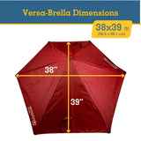 Sport-Brella Versa-Brella 4-Way Swiveling Sun Umbrella (Firebrick Red), Regular Sport-Brella