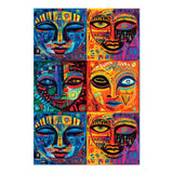 African Mask Tribal Ethnic Diamond Painting Kits DIY Round Full Drill Art Kit 5D Diamond Painting for Home Wall Decor 8"x12" Generic