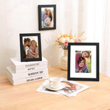 decorUhome 8x10 Picture Frame, Display Pictures 5x7 with Mat or 8x10 without Mat, Black Engineered Wood Photo Frame with Plexiglass for Wall & Tabletop Display, Picture Frames 8x10 Set of 1 decorUhome