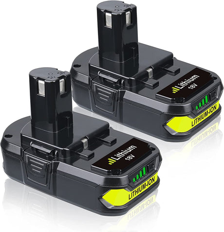 Masione 2Pack 3.0Ah 18V P102 Lithium-Ion Replacement for Ryobi 18v Battery P102 P103 P104 P105 P107 P108 P109 P190 Compatible with Ryobi Batteries Cordless Power Tools Masione