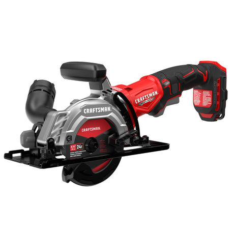 CRAFTSMAN V20 4-1/2 Inch Cordless Circular Saw, Bare Tool Only (CMCS405B) CRAFTSMAN