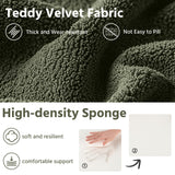 108" Cloud Sectional Couch with L-Shape Chaise,4 Seat Modern Modular Sofa with Deep Seat, Upholstered Couches for Living Room Bedroom, Sectional Boneless Couch (Green, 108"+Left Facing Chaise) SYFERLORY