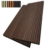 AMZDEPOT Wood Slat Wall Panel, 48'' x 24'' Wood Panels for Wall, 3D Soundproof Wall Panels, Large Acoustic Panels for Interior Ceiling and Wall Decor Noise Reduction, 2 Pack, Walnut AMZDEPOT