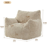 Achicsofar Giant Bean Bag Chairs for Adults Teens, Large Bean Bag Sofa Chairs with Filling Comfy Fuzzy BeanBag Chair with Armrests for Bedroom Living Room Reading Achicsofar