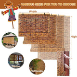 Generic Hanging Window Bamboo Blinds Room Darkening Bamboo roll up Shades 10"" 16"" 17"" 23"" 24"" 30"" 31"" 37"" 38"" 44"" 45"" 51"" 52"" 58"" 59"" 65"" 66"" 72"" 73"" Cordless Roman Blinds Cocoa WoodArtSupply