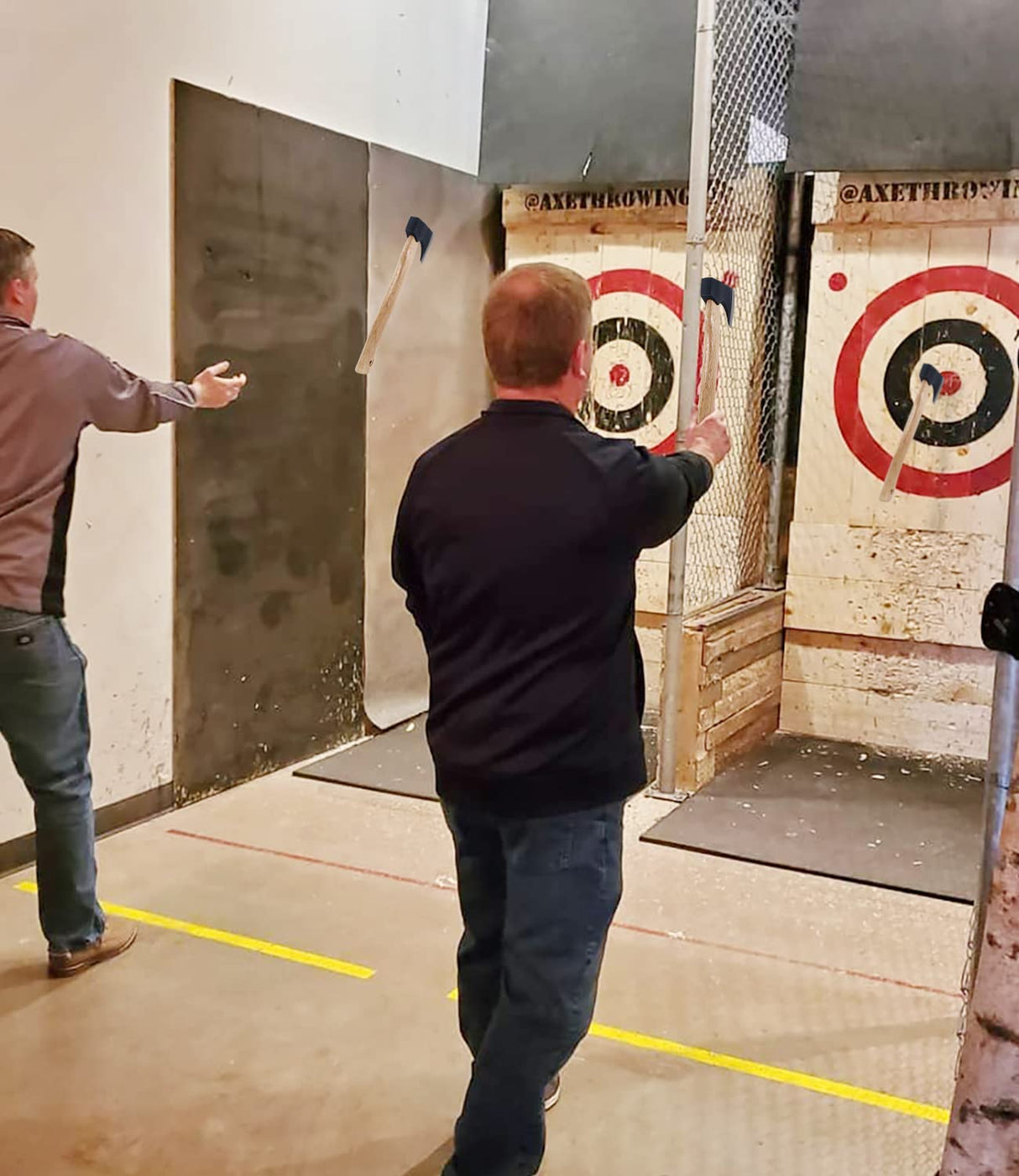 WICING Throwing Axes - 14" Throwing Hatchet Great for Axe Throwing Competitions, High Carbon Steel Forged & Wooden Handle 3 Pack WICING