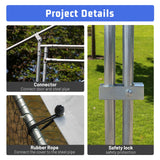 HEYTOWN Large Metal Chicken Coop Chicken Pen Walk-in Poultry Cage with Water-Resident and Anti-UV Cover Chicken Runs for Yard with Cover Duck Rabbit Dog House Outdoor HEYTOWN