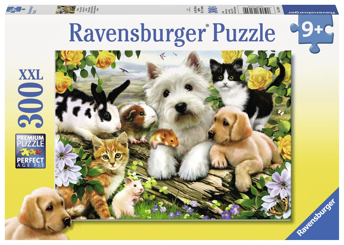 Ravensburger Happy Animal Buddies | 300-Piece Jigsaw Puzzle for Kids | Unique, Pieces | Fun & Educational Toy