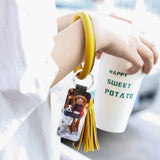 Arokimi Sublimation Keychains Blank,PU Leather Heat Transfer Keychain Keyring,8 Pcs Arokimi