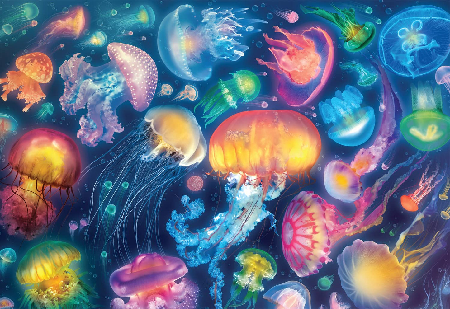 Buffalo Games - Eduard - Jellyfish Fantasy - 1500 Piece Jigsaw Puzzle for Adults Challenging Puzzle Perfect for Game Nights - Finished Size is 38.50 x 26.50