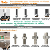 4 Inch Caster Wheels 2200Lbs, Threaded Stem Casters Set of 4 Heavy Duty, 1/2"-13 x 1 (Screw Diameter 1/2", Stem Length 1"), Safety Dual Locking Industrial Castors, Wheels for Cart, Furniture YUPEZOP