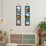 QUTREY 5x7 Collage Picture Frames Black, 3 Openings Vertical Hanging Photo Frame Set Display 5 by 7 inch Pictures for Wall Decor, 2 Pack QUTREY