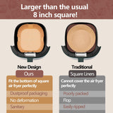 UBeesize 9 Inch Air Fryer Paper Liners,200 PCS Parchment Paper, Air Fryer Disposable Paper Liner for Microwave, Non-Stick Air Fryer Liners Square Free of Bleach（Bottom size 8 Inch） UBeesize