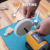 Hoteche 4-3/8-Inch Bench Buffer Polisher Adjustable Speed Electric Buffing Machine for Metal, Wood, Jewelry, Sanding, Waxing Hoteche