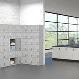 Bonusall Employees Lockers,Metal Office Storage Locker with 6 Door, Tall Steel Lockers with Keys and Lock for School, Gym, Home, Garage, Gray Bonusall