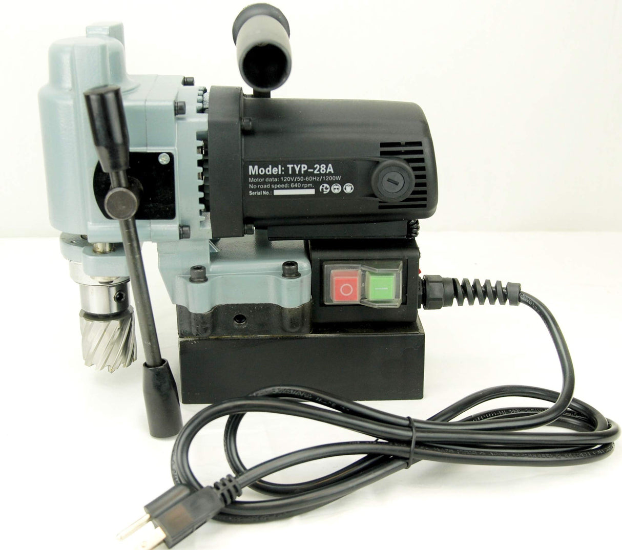 TYP-28A Mag Drill BLUEROCK Tools MINI Magnetic Drill Typhoon Small Mag Annular BLUEROCK