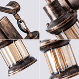 Rustic Light Fixtures, Oil Rubbed Bronze Finish Indoor Vintage Wall Light Wall Sconce Industrial Lamp Fixture Glass Shade Farmhouse Metal Sconces Wall Lights for Bedroom Living Room Cafe(1 Pack) Yisuro