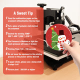 Sublimation Blank Ornaments 4 Inch Round Aluminium Haning Ornament 20 PCS Bulk for HTV Crafting DIY and Chritsmas Tree Decoration WANZELONYO