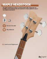 Leo Jaymz DIY Electric Bass Guitar Kits - Roasted Ash Wood Body, Maple Neck and Laurel Wood Fingerboard - Fully Components Included Leo Jaymz
