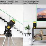 Laser Level 360 Self Leveling,DEGLASERS 3x360 Green Cross Line Laser Level for Construction and Picture Hanging with Rechargeable Battery(30Hrs), Remote Control, Magnetic Bracket, Portable Bag DegLasers