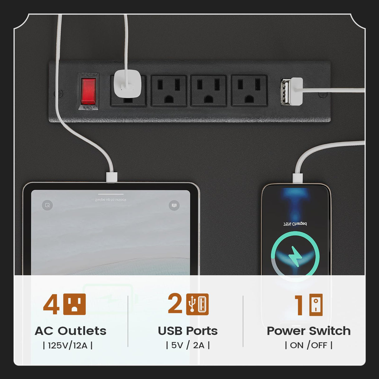 SEDETA Farmhouse 69" Executive L Shaped Desk, Home Office Desk with Drawers and Storage Cabinet & Power Outlet, Corner Computer Desk, White SEDETA