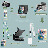 Framendino, 12 Pack Sublimation Work Card Holder with Blank Lanyards, Heat Transfer Blank Leather ID Card Holders Sublimation Lanyards for Office Home Framendino